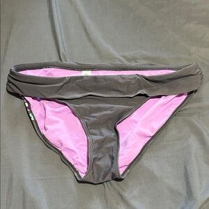 Athleta Black and Pink with paisley detail Bikini bottoms